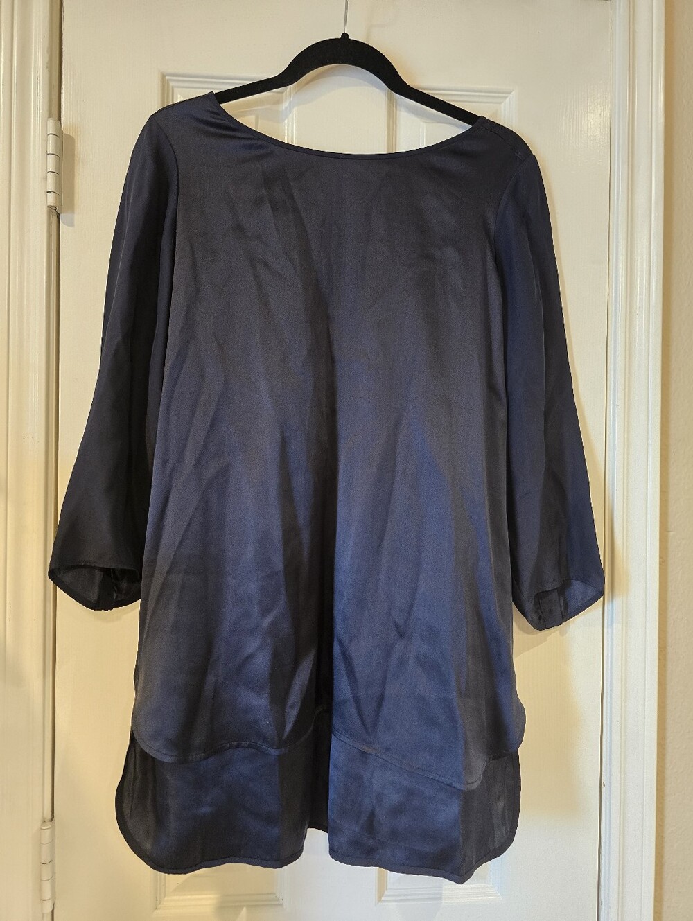 Vince Women's Navy Silk Tunic Size L